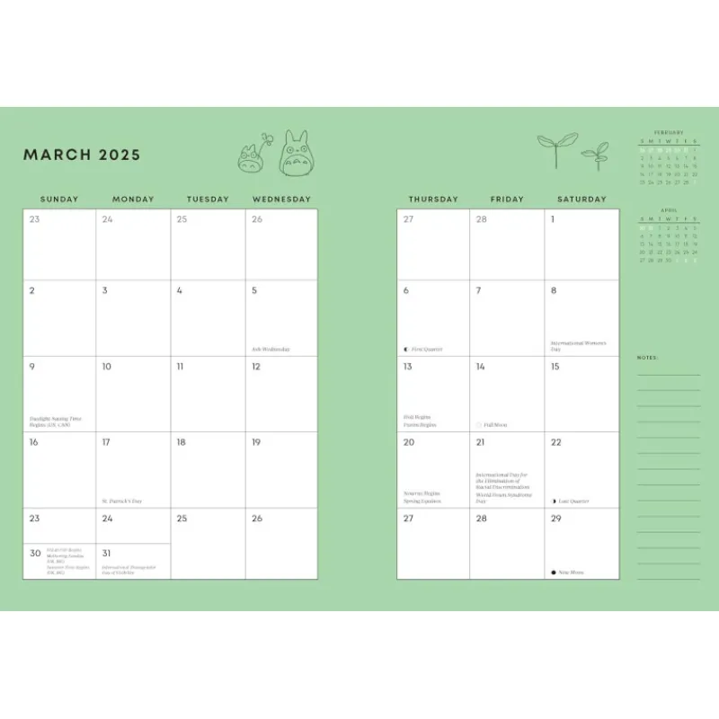 Agendas Et Calendriers|Maison Ghibli Agenda 2025 - Mon voisin Totoro