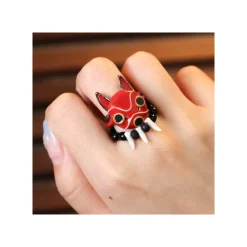 Bijoux|Maison Ghibli Bague 3 anneaux Masque de San - Princesse Mononoké