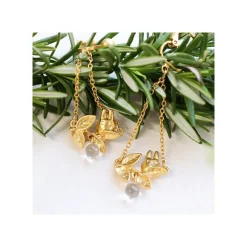 Bijoux|Maison Ghibli Bijou Boucle d’oreilles Clip Totoro Blanc Caché Dans Une Feuille - Mo