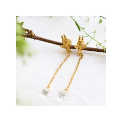 Bijoux|Maison Ghibli Bijou Boucle d’oreilles Totoro Blanc Goutte - Mon Voisin Totoro