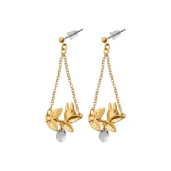 Bijoux|Maison Ghibli Bijou Boucle d’oreilles Totoro Blanc Caché Dans Une Feuille - Mon Voi