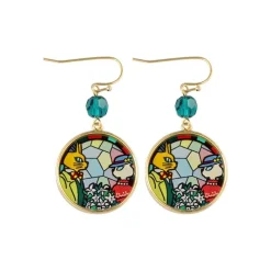 Bijoux|Maison Ghibli Bijou Boucles d’oreilles Louise et Baron Vitrail- Si tu tends l'oreil