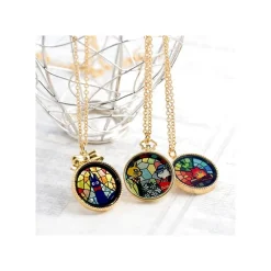 Bijoux|Maison Ghibli Bijou Pendentif Jiji Vitrail - Kiki la petite sorcière