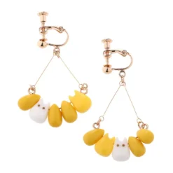 Bijoux|Maison Ghibli Boucle d’oreilles Clip Totoro blanc & Maïs - Mon Voisin Totoro