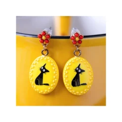 Bijoux|Maison Ghibli Boucles d’oreilles fantaisie jaunes Jiji - Kiki la petite sorcière