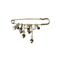 Accessoires|Bijoux|Maison Ghibli Broche épingle à nourrice Totoro & Feuilles - Mon Voisin Totoro