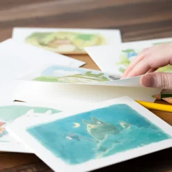 Cartes Postales Et Papier À Lettres|Maison Ghibli Carte de vœux aquarelle 24 x 15,8 cm Sauvetage - Le Château dans le c