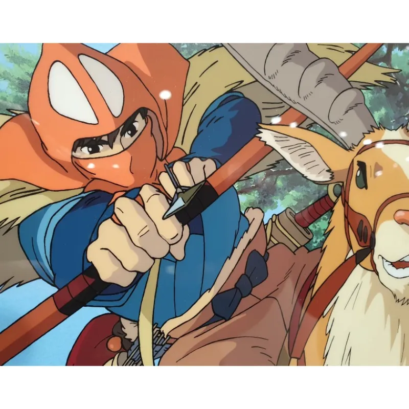 Celluloïd D'Art - Studio Ghibli|Maison Ghibli CELLULOID D'ART ASHITAKA PART AU COMBAT - STUDIO GHIBLI