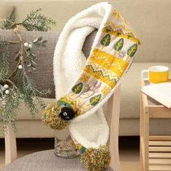 Textile|Maison Ghibli Écharpe à pompons Totoro & Noiraudes - Mon Voisin Totoro