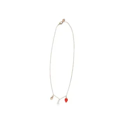 Bijoux|Maison Ghibli Collier Totoro Blanc Et Fraises - Mon Voisin Totoro