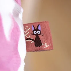 Mobilier|Maison Ghibli Coussin brique moiré Jiji silhouette   - Kiki la petite sorcière