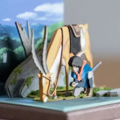 Loisirs Créatifs|Maison Ghibli Diorama papier Ashitaka et Yakuru -Princesse Mononoké