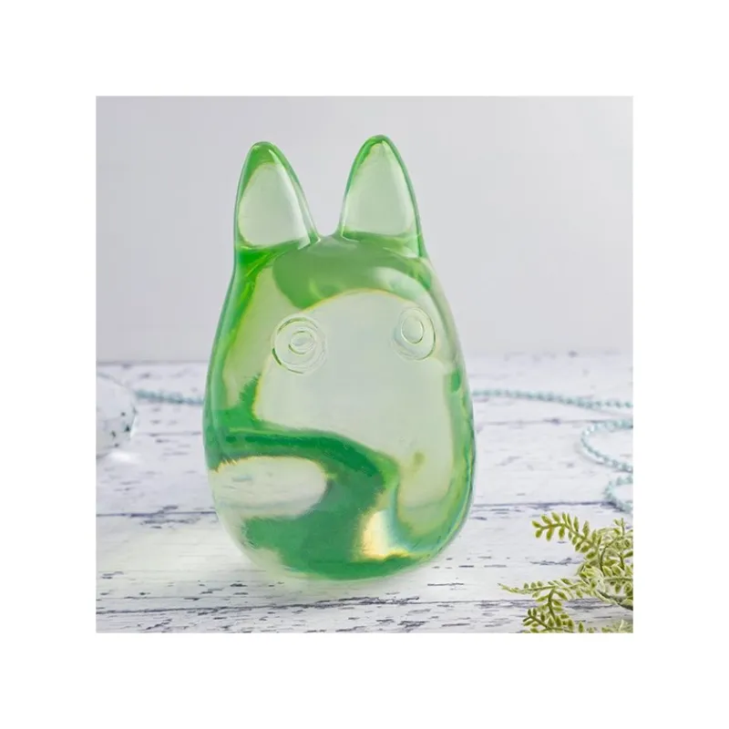 Statues|Maison Ghibli Figurine Cristal Vert Totoro Blanc - Mon Voisin Totoro