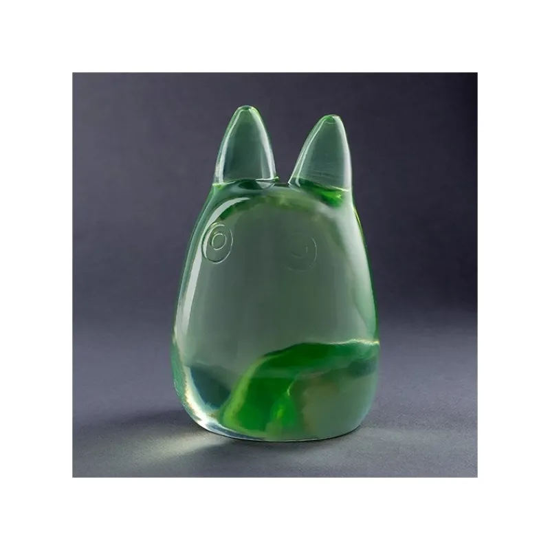 Statues|Maison Ghibli Figurine Cristal Vert Totoro Blanc - Mon Voisin Totoro