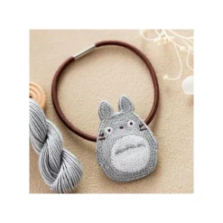 Accessoires|Maison Ghibli Élastique Broderie Totoro Gris - Mon Voisin Totoro