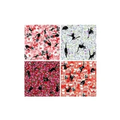 Cartes Postales Et Papier À Lettres|Maison Ghibli Papier Chiyogami Jiji & Fleurs - Kiki la petite sorcière