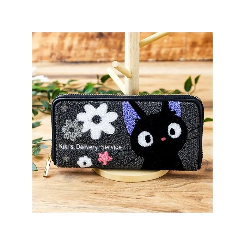 Accessoires|Maison Ghibli Portefeuille Cuir Et Tissu Kiki Fleur - Kiki la petite sorcière