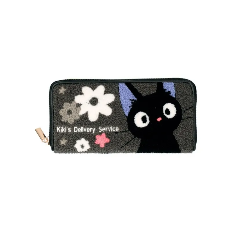 Accessoires|Maison Ghibli Portefeuille Cuir Et Tissu Kiki Fleur - Kiki la petite sorcière