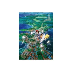 Puzzle|Maison Ghibli Puzzle Vitrail 500P Ciel de Koriko - Kiki la petite sorcière