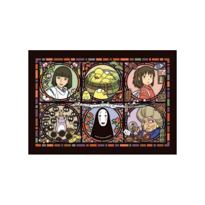 Puzzle|Maison Ghibli Puzzle Vitrail 208P No Face - Le Voyage de Chihiro