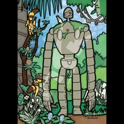Puzzle|Maison Ghibli Puzzle Vitrail 126P Robot jardinier - Le Château dans le ciel