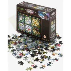 Puzzle|Maison Ghibli Puzzle Vitrail 208P Totoro et ses amis - Mon Voisin Totoro