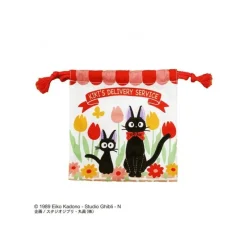 Sacs|Maison Ghibli Sacoche à cordon Jiji et Chaton 20 x 19 cm - Kiki la petite sorcière