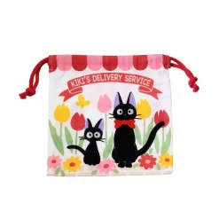 Sacs|Maison Ghibli Sacoche à cordon Jiji et Chaton 20 x 19 cm - Kiki la petite sorcière