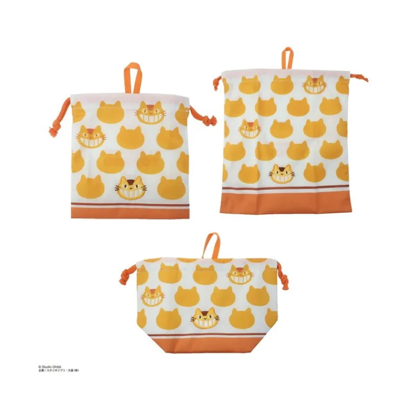 Sacs|Maison Ghibli Sacoche à cordon Silhouette Chatbus 20 x 19 cm - Mon Voisin Totoro
