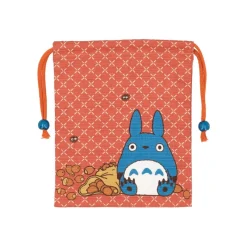 Sacs|Maison Ghibli Sacoche Tissu Orange Totoro Bleu - Mon Voisin Totoro