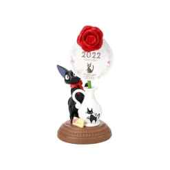 Statues|Maison Ghibli Statue Jiji et rose - Kiki la petite sorcière