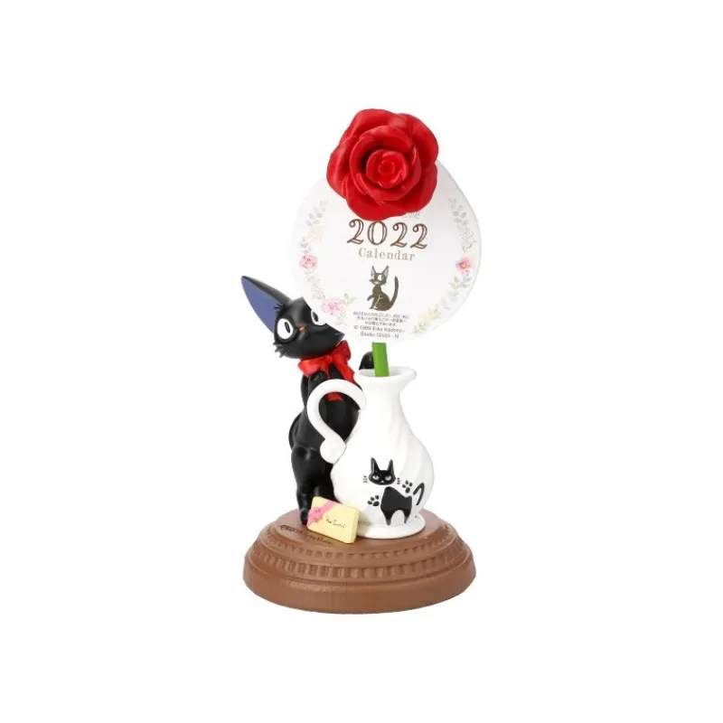 Statues|Maison Ghibli Statue Jiji et rose - Kiki la petite sorcière
