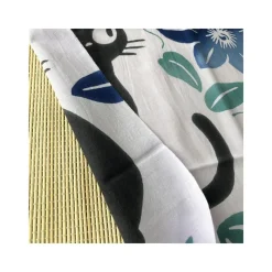 Linge De Maison|Textile|Maison Ghibli Tenugi Jiji Fleurs bleus - Kiki la petite sorcière