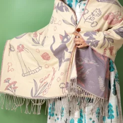 Textile|Maison Ghibli Étole rose Jiji - Kiki la petite sorcière