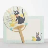 Accessoires|Maison Ghibli Éventail Bambou & Enveloppe Jiji avec Citron - Kiki la petite Sorcièr