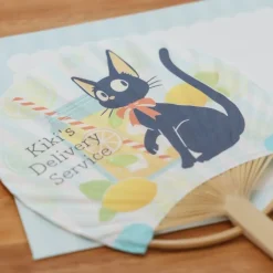 Accessoires|Maison Ghibli Éventail Bambou & Enveloppe Jiji avec Citron - Kiki la petite Sorcièr