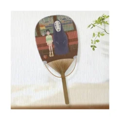 Accessoires|Maison Ghibli Éventail Bambou Chihiro & No Face dans le train - Le Voyage de Chihir