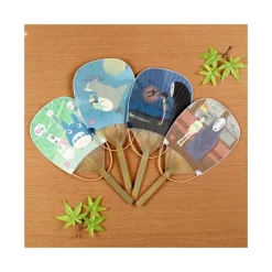 Accessoires|Maison Ghibli Éventail Bambou Chihiro & No Face dans le train - Le Voyage de Chihir
